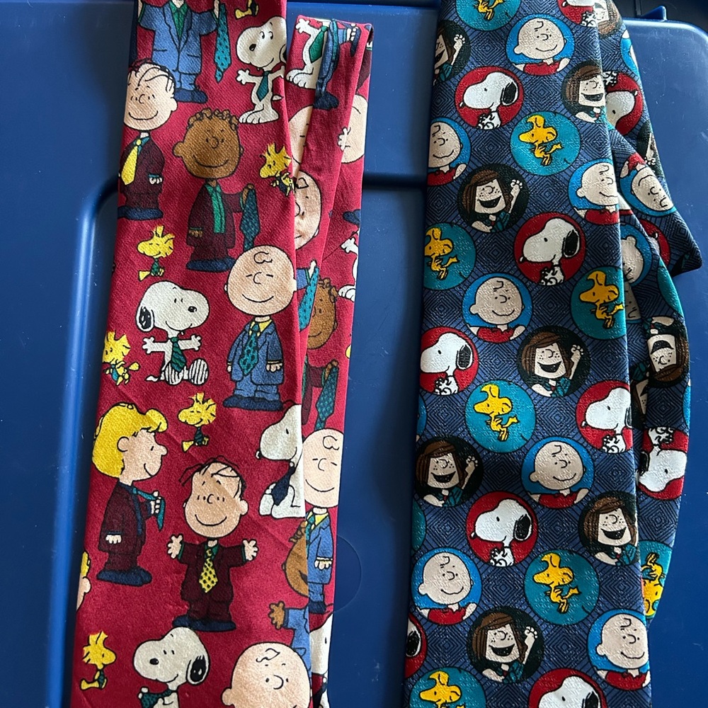 Snoopy and Charlie Brown Ties